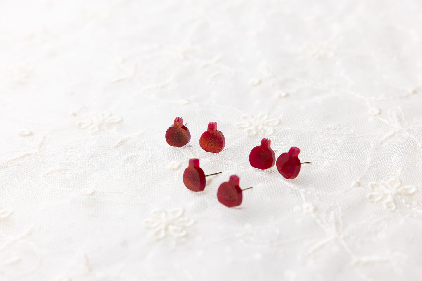 Sangria Pomegranate Stud Earrings