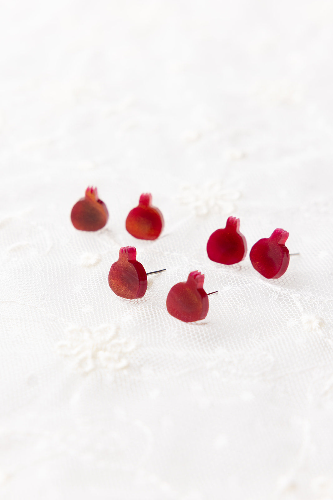 Sangria Pomegranate Stud Earrings