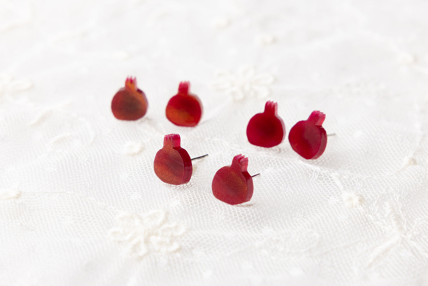 Sangria Pomegranate Stud Earrings