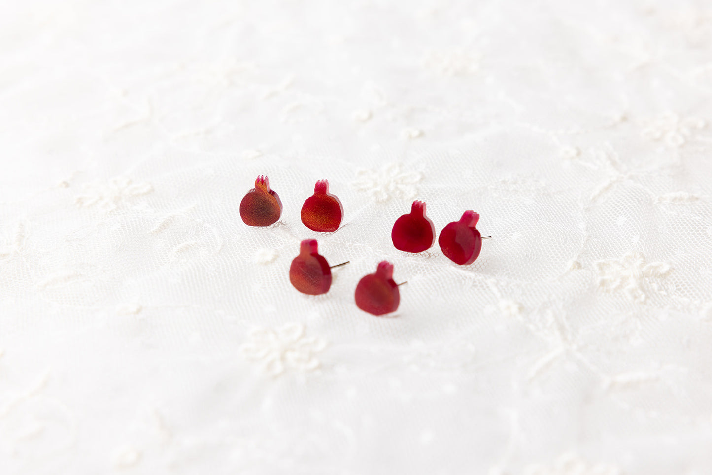 Sangria Pomegranate Stud Earrings