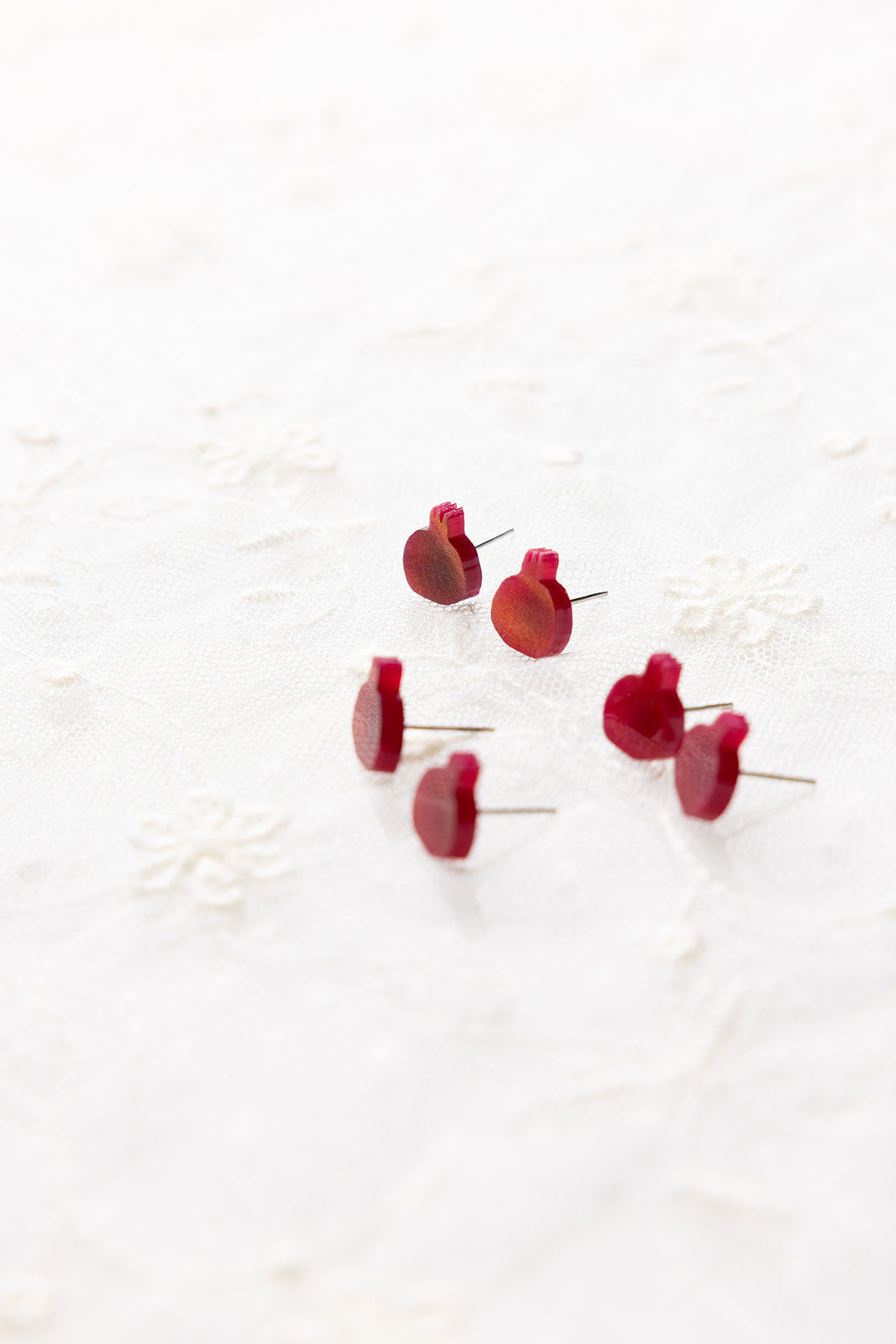 Sangria Pomegranate Stud Earrings