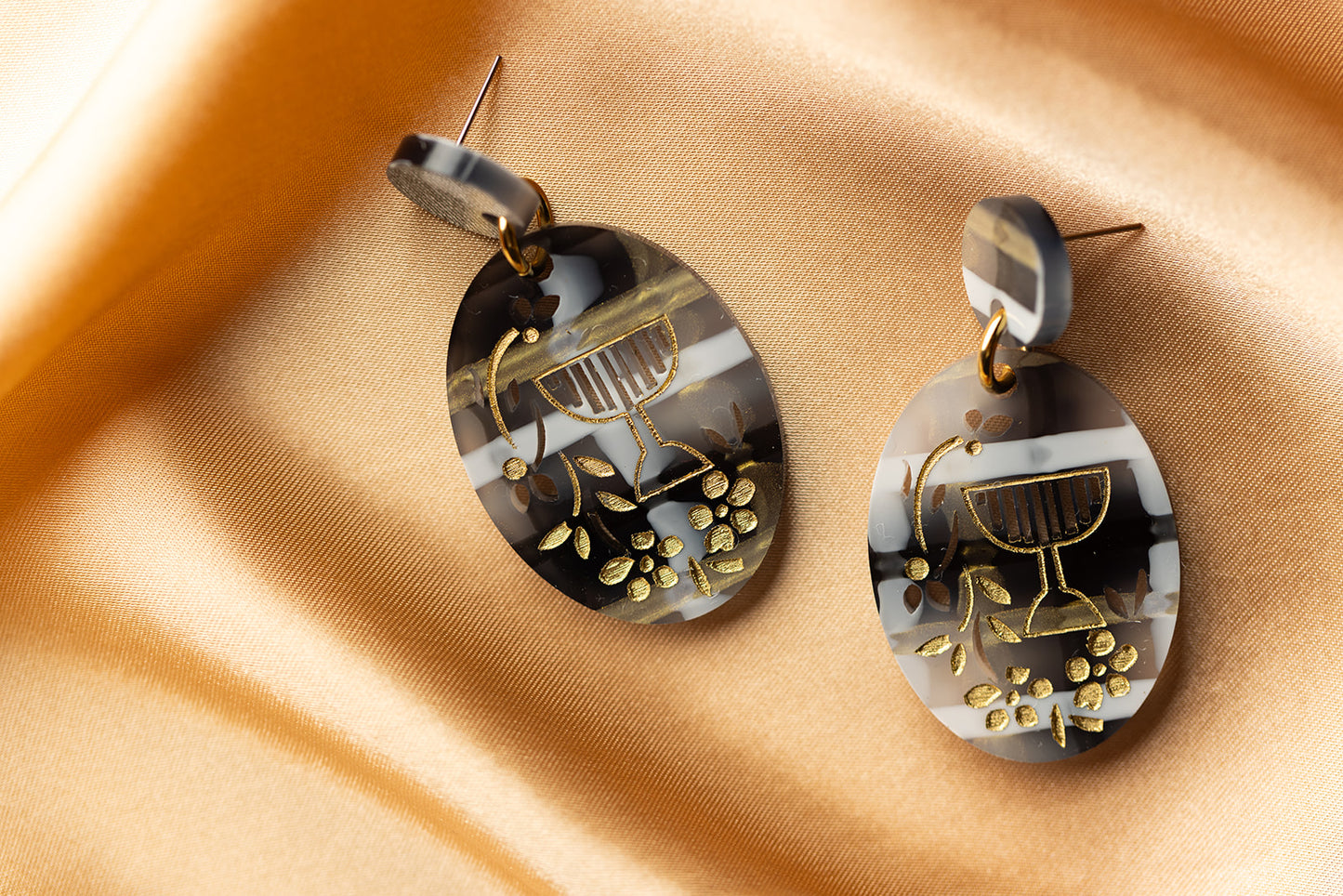 Miriam Menorah Earrings