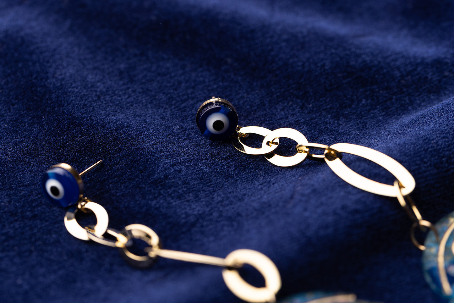 Zehavya Earrings Blue Marble