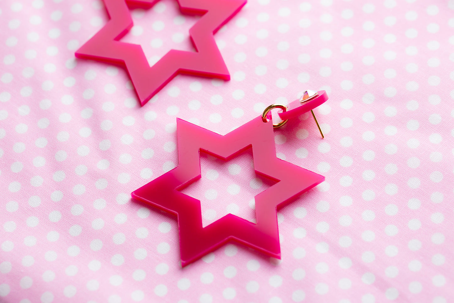 Ester Magen Earrings - Magenta