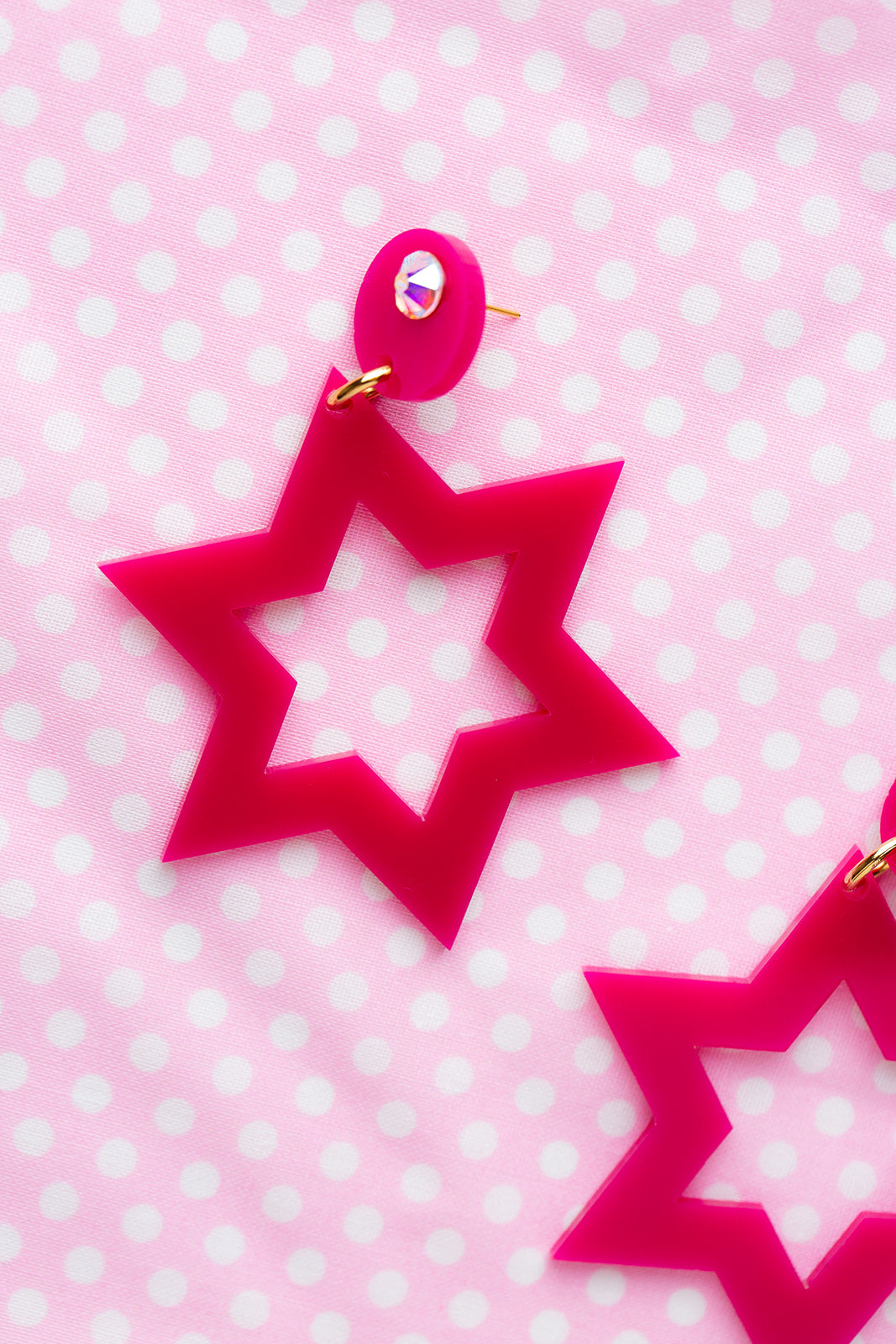 Ester Magen Earrings - Magenta