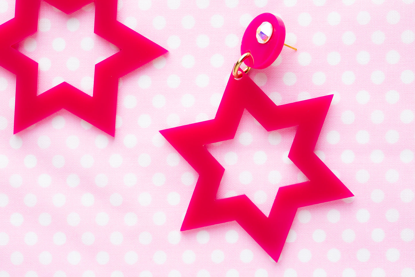 Ester Magen Earrings - Magenta