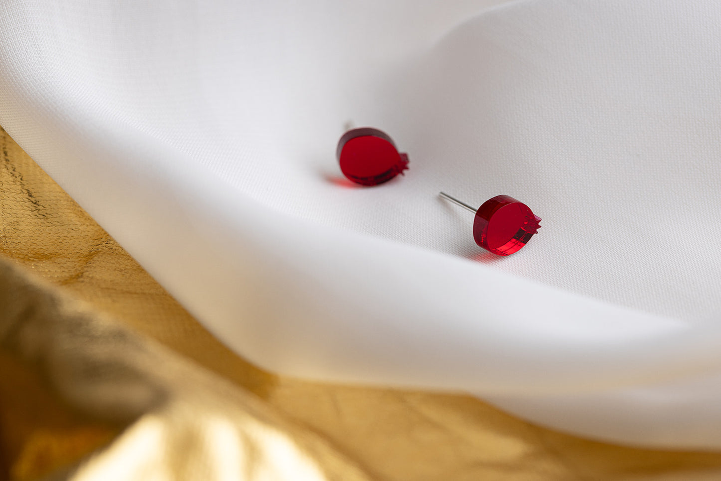 Extra Petite Pomegranate Stud Earrings