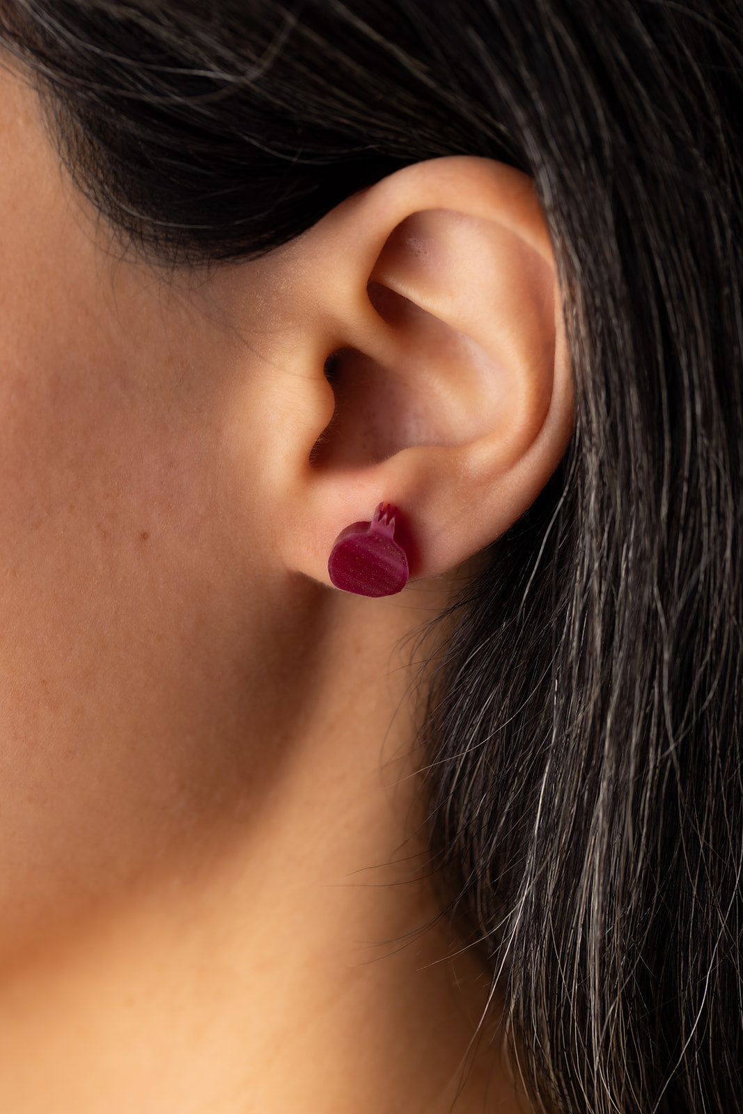 Sangria Pomegranate Stud Earrings