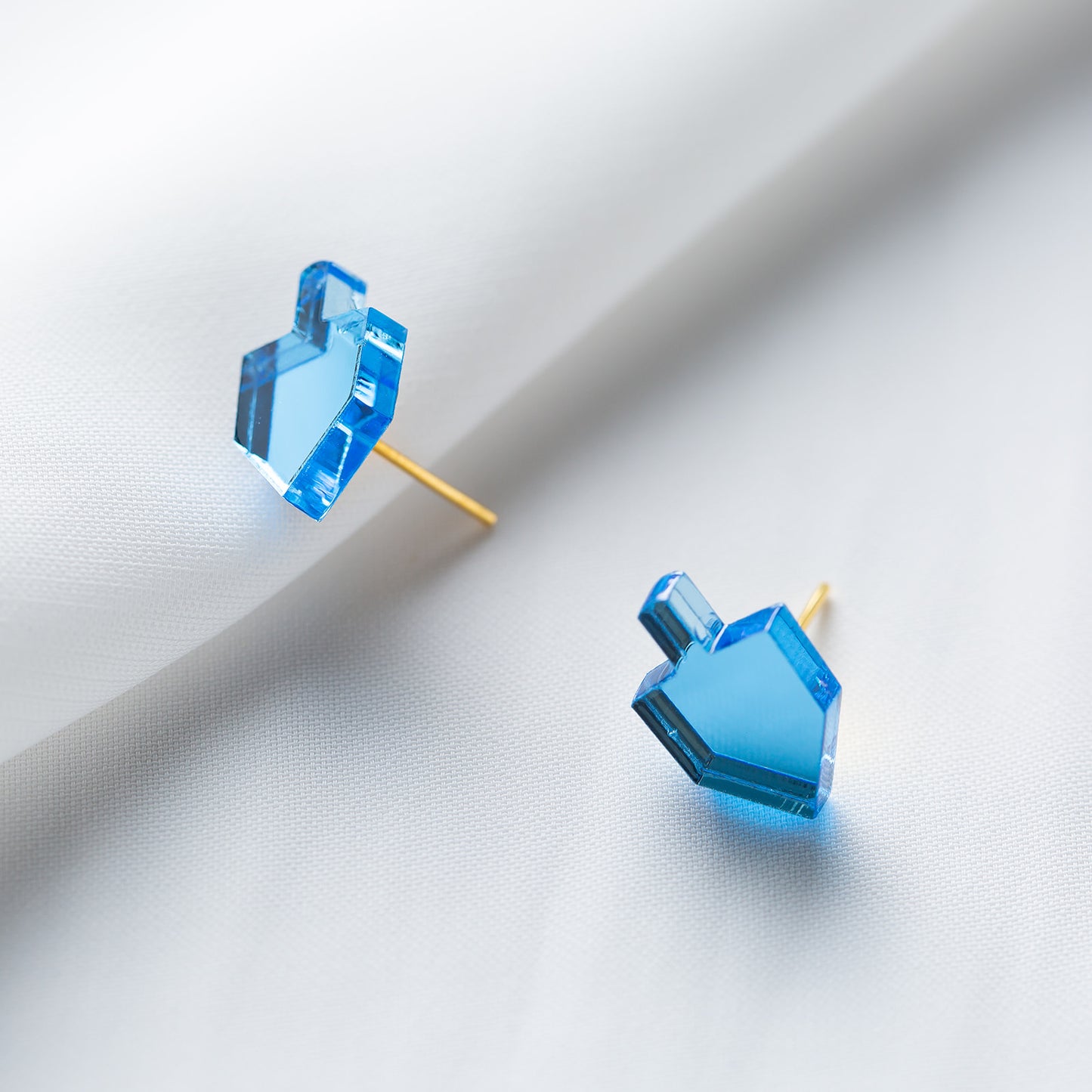 Shoshi Dreidel Studs - Blue Mirror - COMING SOON