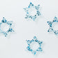 Jewish Star Napkin Ring Set - Blue Fleck