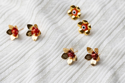 Anemones Floral Stud Earrings - 100% goes to California Wildfire Relief