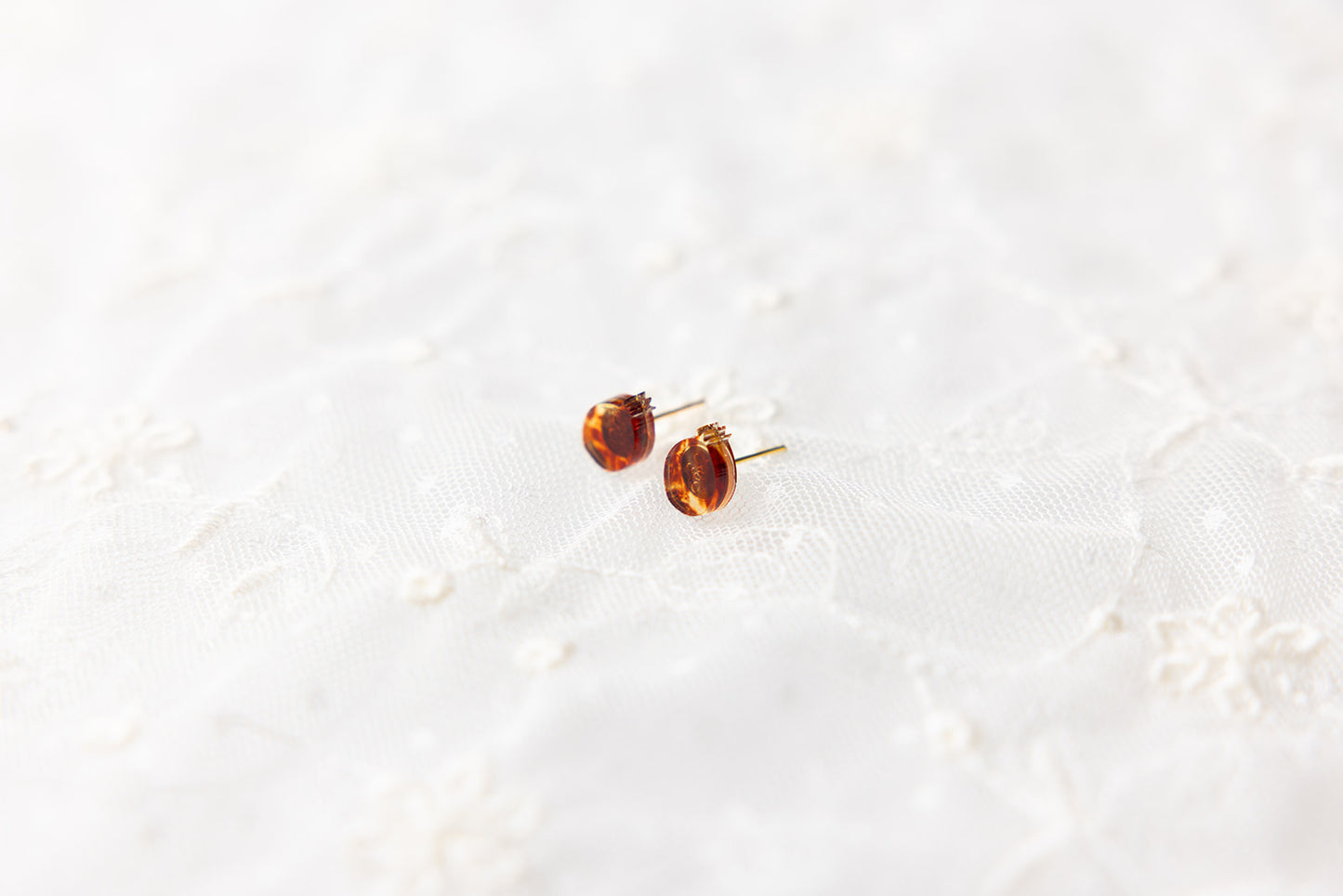 Extra Petite Pomegranate Stud Earrings - Tortoise