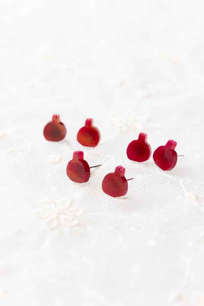 Sangria Pomegranate Stud Earrings