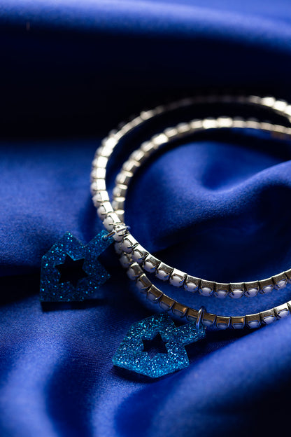 Romi Dreidel Rhinestone Bracelets