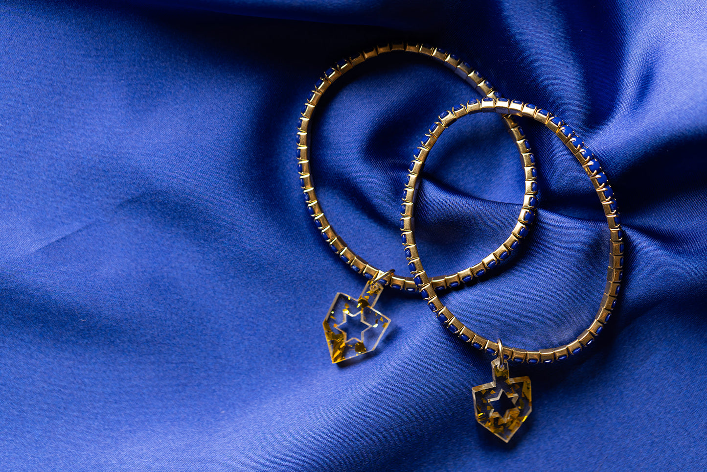 Romi Dreidel Rhinestone Bracelets