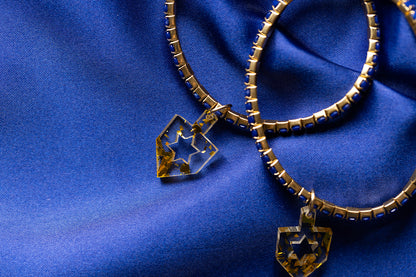 Romi Dreidel Rhinestone Bracelets