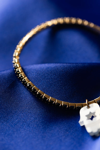 Romi Hamsa Rhinestone Bracelets