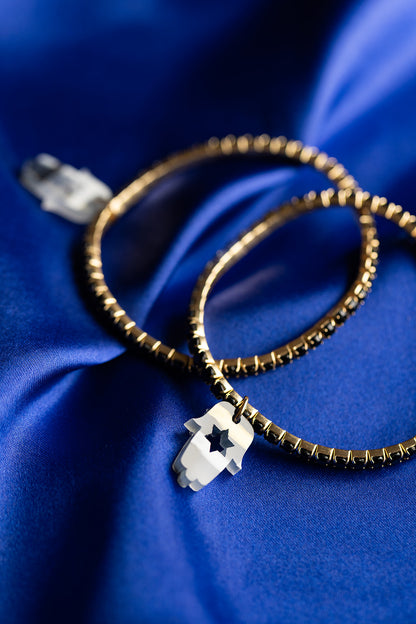 Romi Hamsa Rhinestone Bracelets