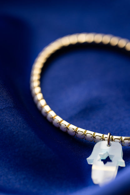 Romi Hamsa Rhinestone Bracelets