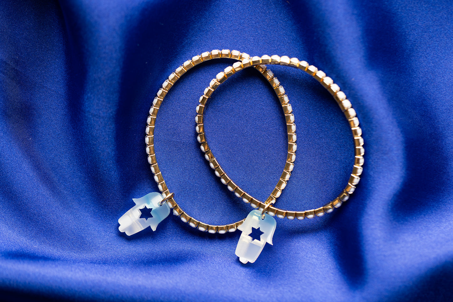 Romi Hamsa Rhinestone Bracelets