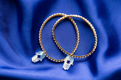 Romi Hamsa Rhinestone Bracelets