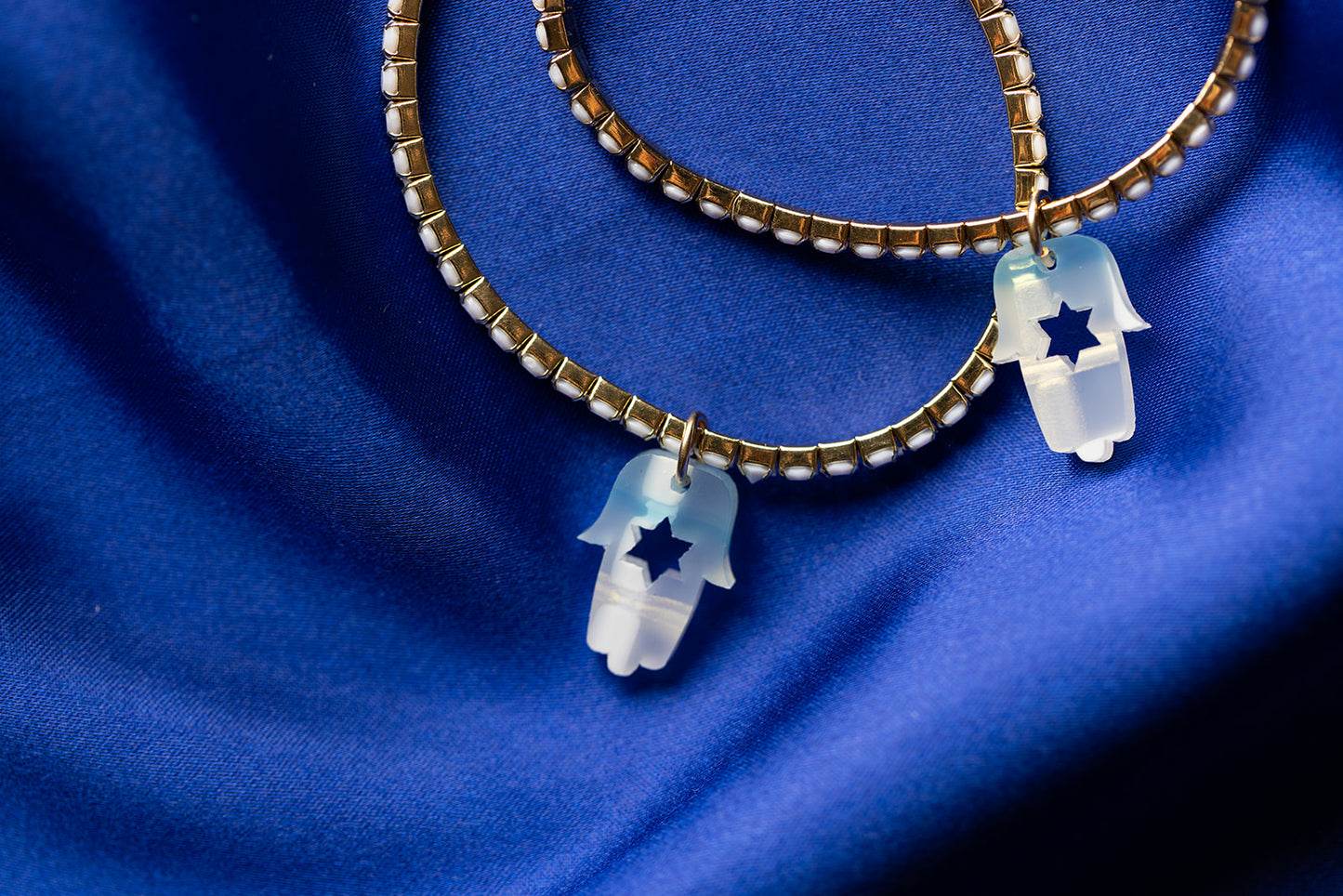 Romi Hamsa Rhinestone Bracelets