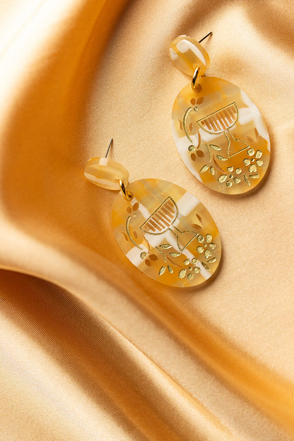 Miriam Menorah Earrings