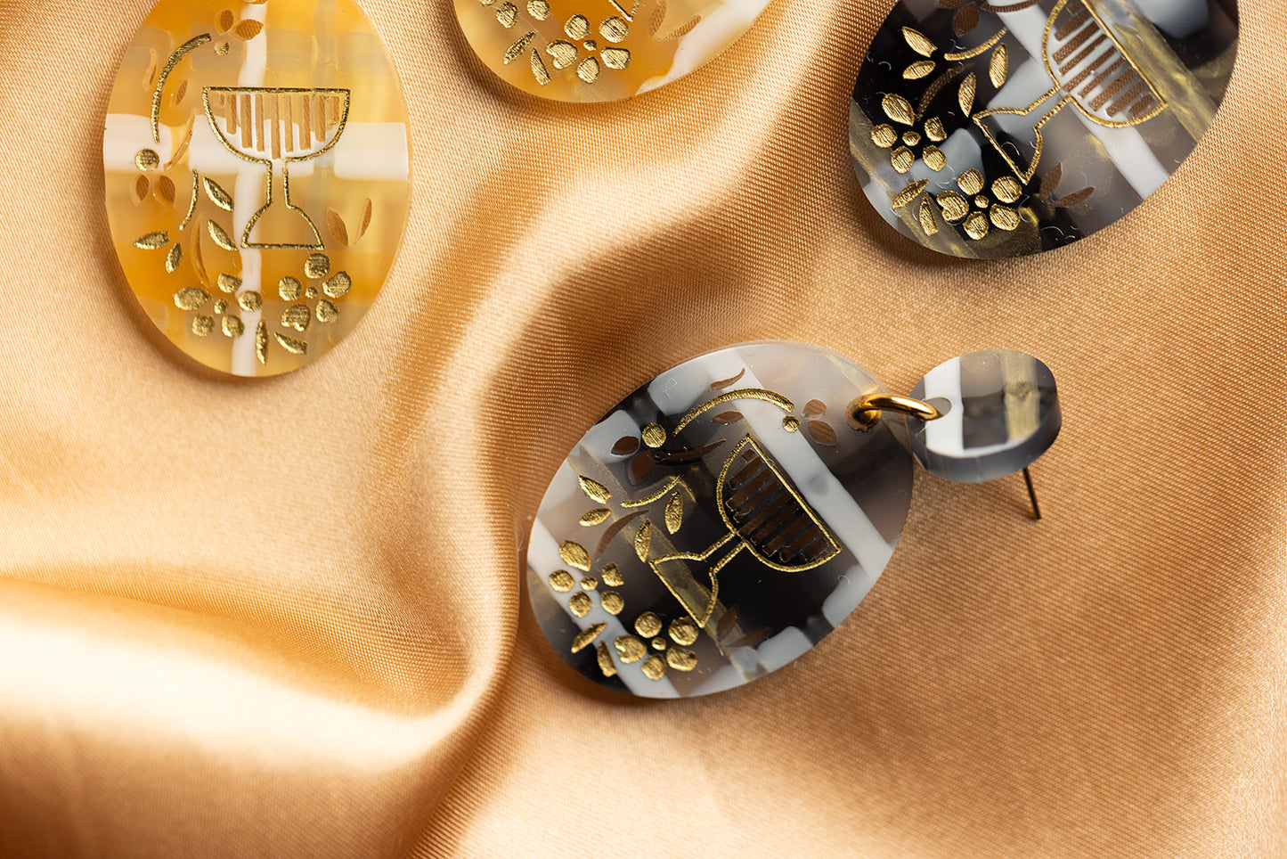 Miriam Menorah Earrings