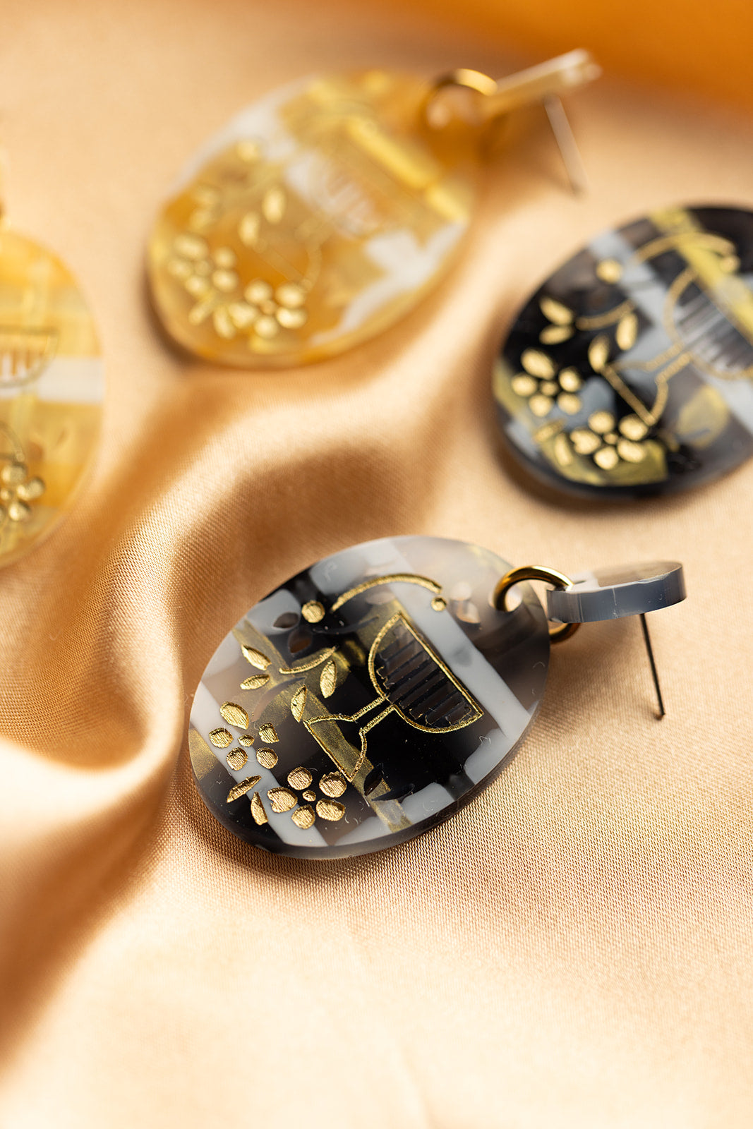 Miriam Menorah Earrings