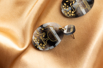 Miriam Menorah Earrings