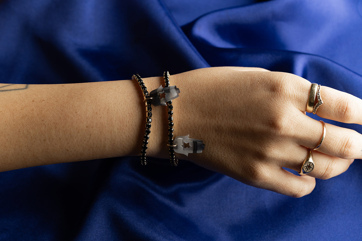 Romi Hamsa Rhinestone Bracelets