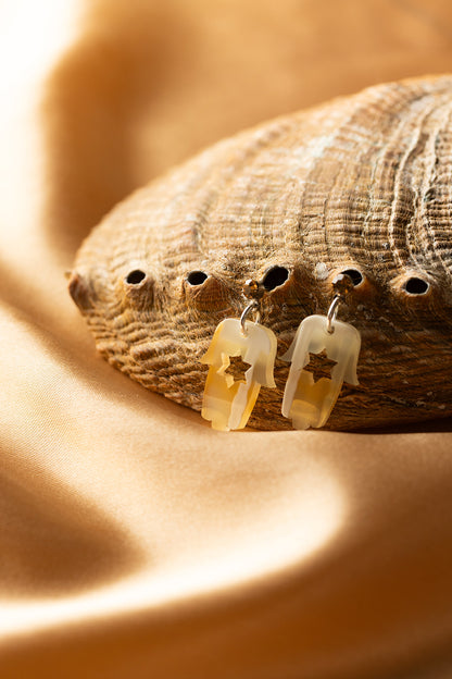 Hamsa Mini Dangles - Honey