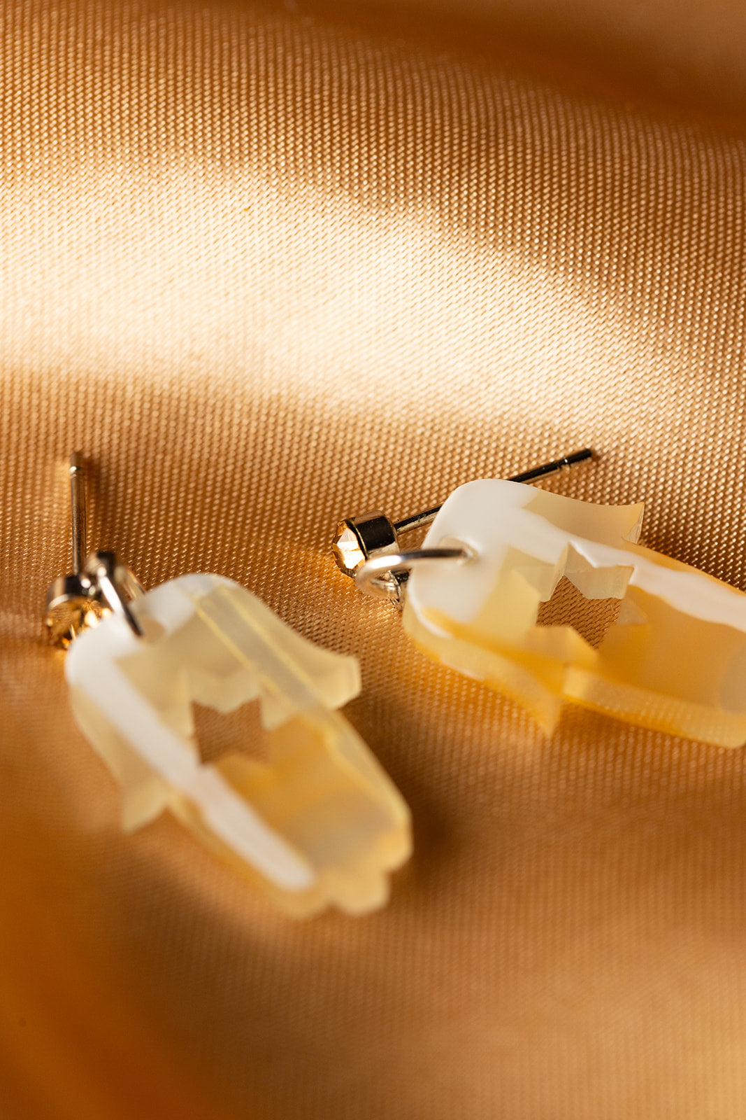 Hamsa Mini Dangles - Honey