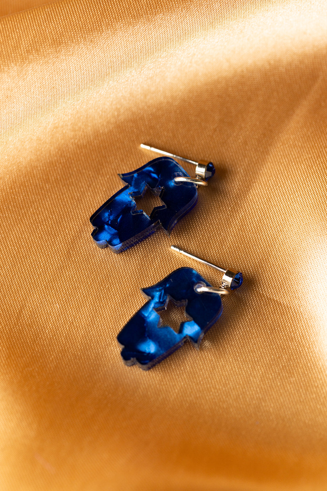 Hamsa Mini Dangles - Midnight Blue