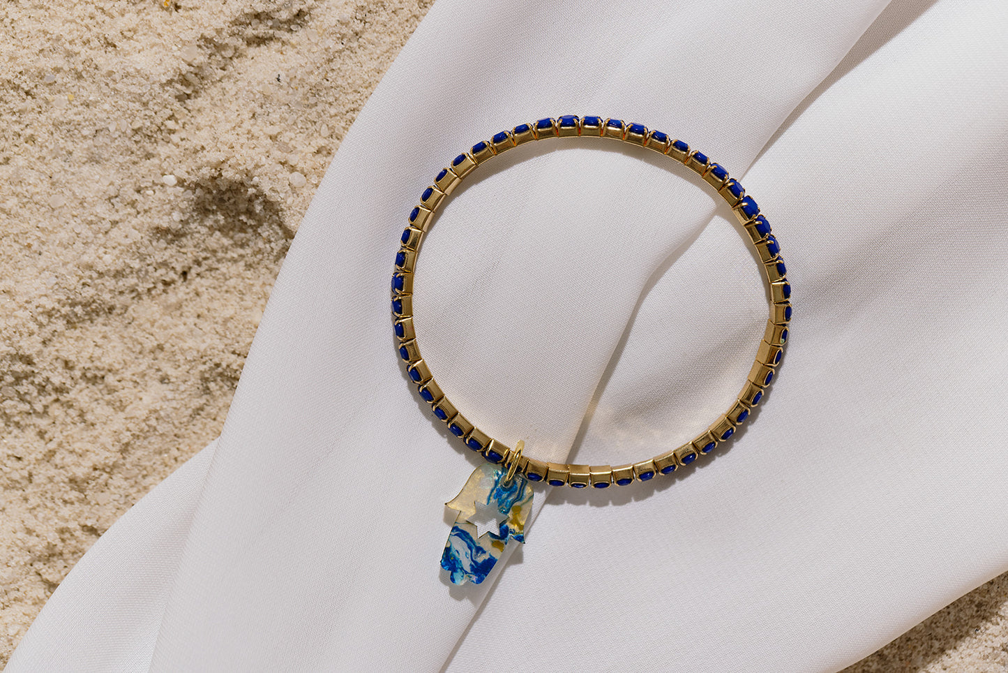 Romi Hamsa Rhinestone Bracelets