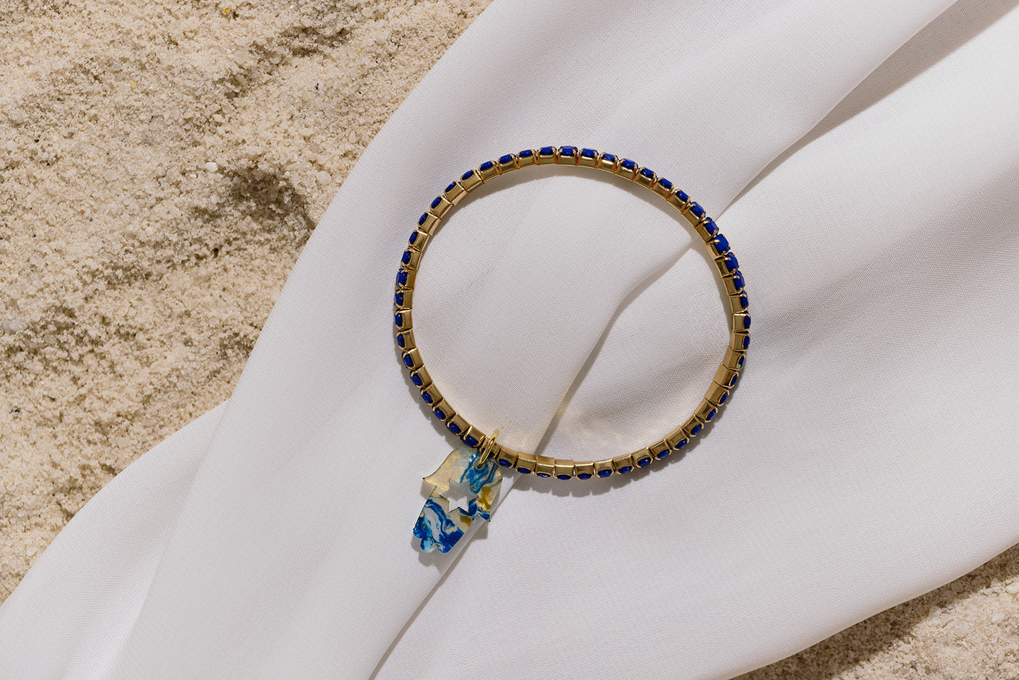 Romi Hamsa Rhinestone Bracelets