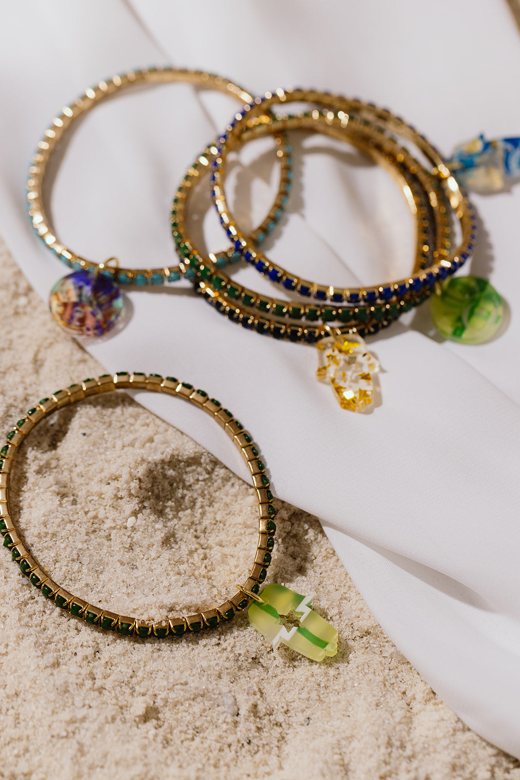 Romi Hamsa Rhinestone Bracelets