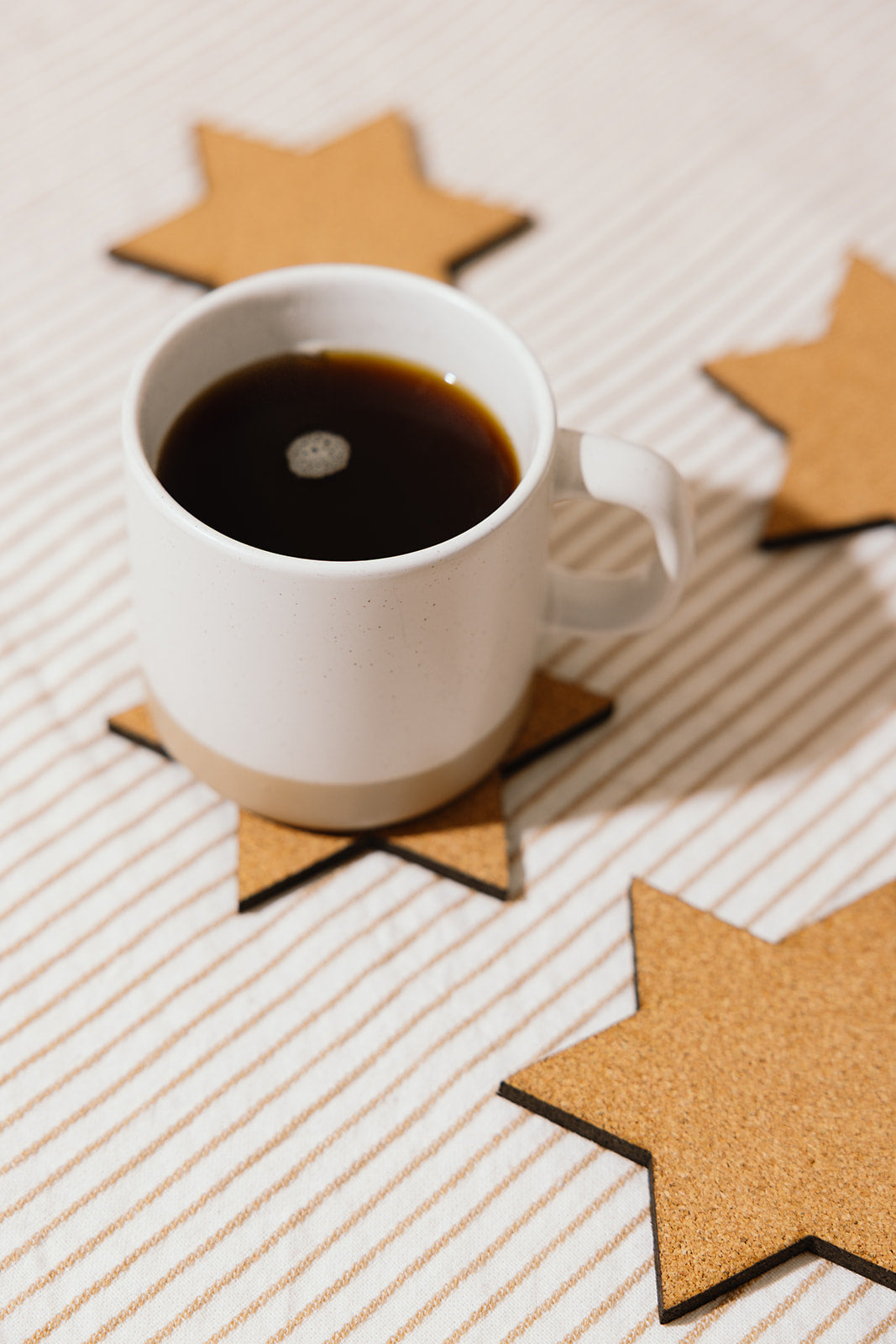 Jewish Star Cork Coaster Set
