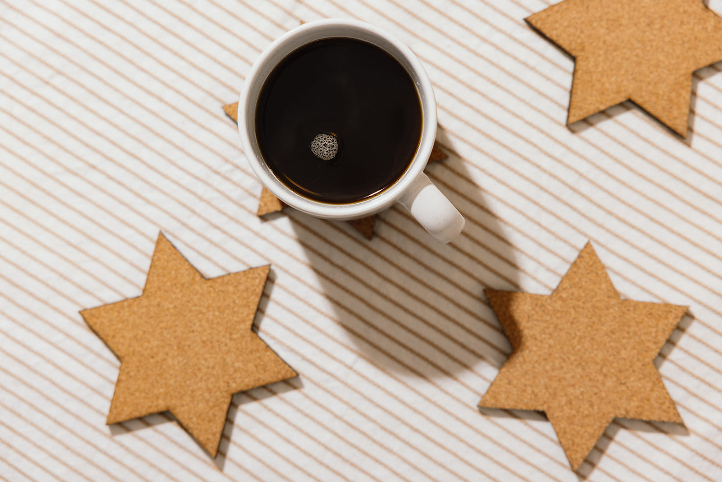 Jewish Star Cork Coaster Set