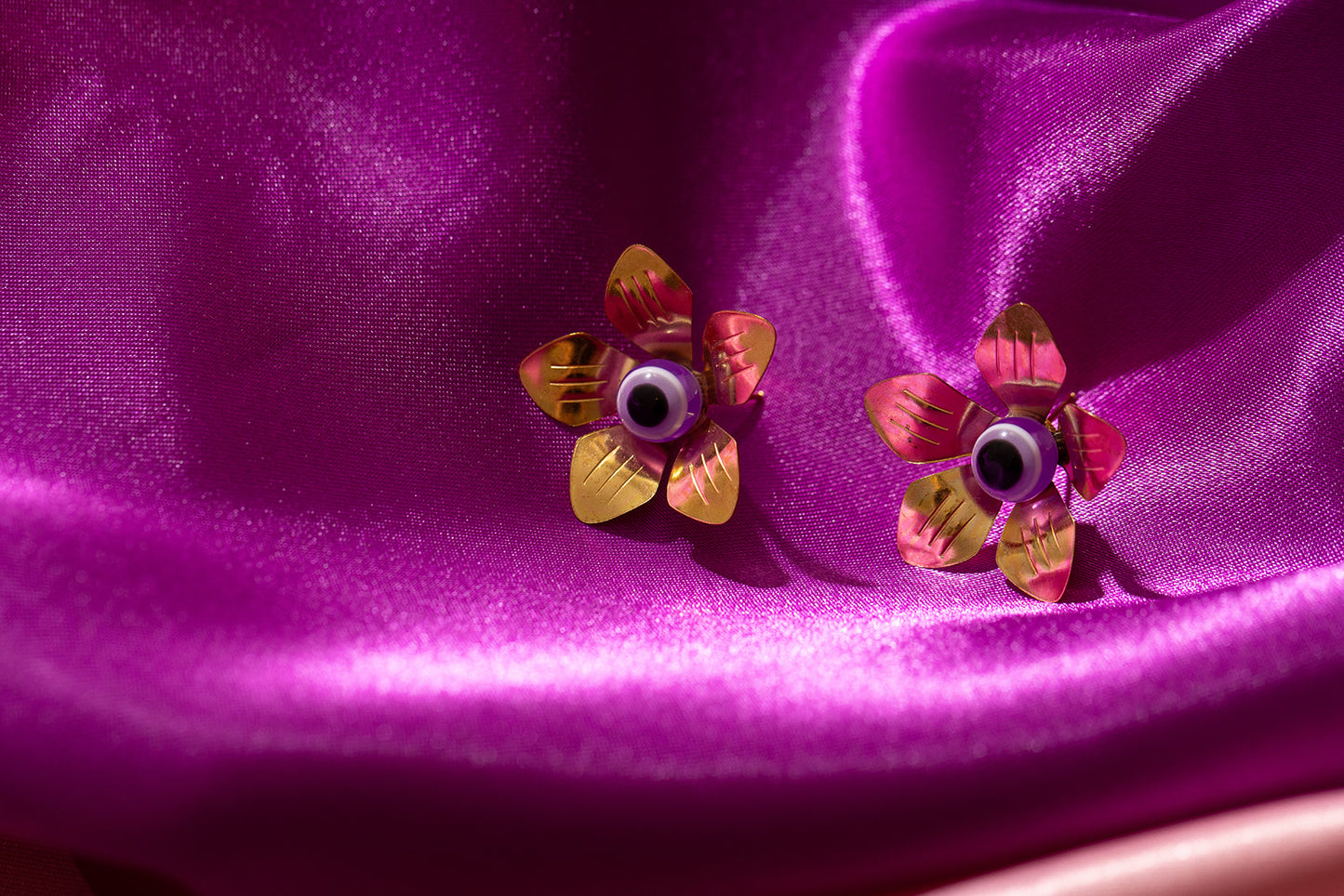 Perach Stud Earrings - Purple