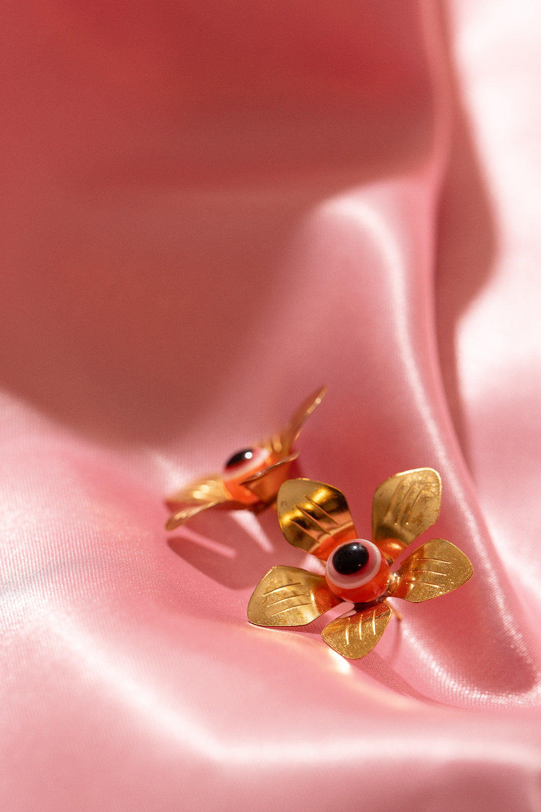 Perach Stud Earrings - Neon Orange