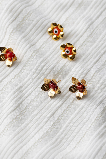 Anemones Floral Stud Earrings - 100% goes to California Wildfire Relief