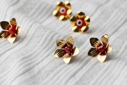 Anemones Floral Stud Earrings - 100% goes to California Wildfire Relief