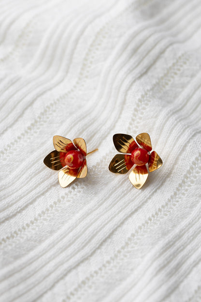 Anemones Floral Stud Earrings - 100% goes to California Wildfire Relief