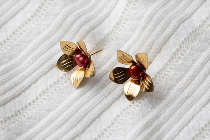 Anemones Floral Stud Earrings - 100% goes to California Wildfire Relief