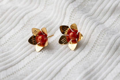 Anemones Floral Stud Earrings - 100% goes to California Wildfire Relief