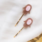 Hamsa Mother of Pearl Hair Pin Set ( Set of 2 )