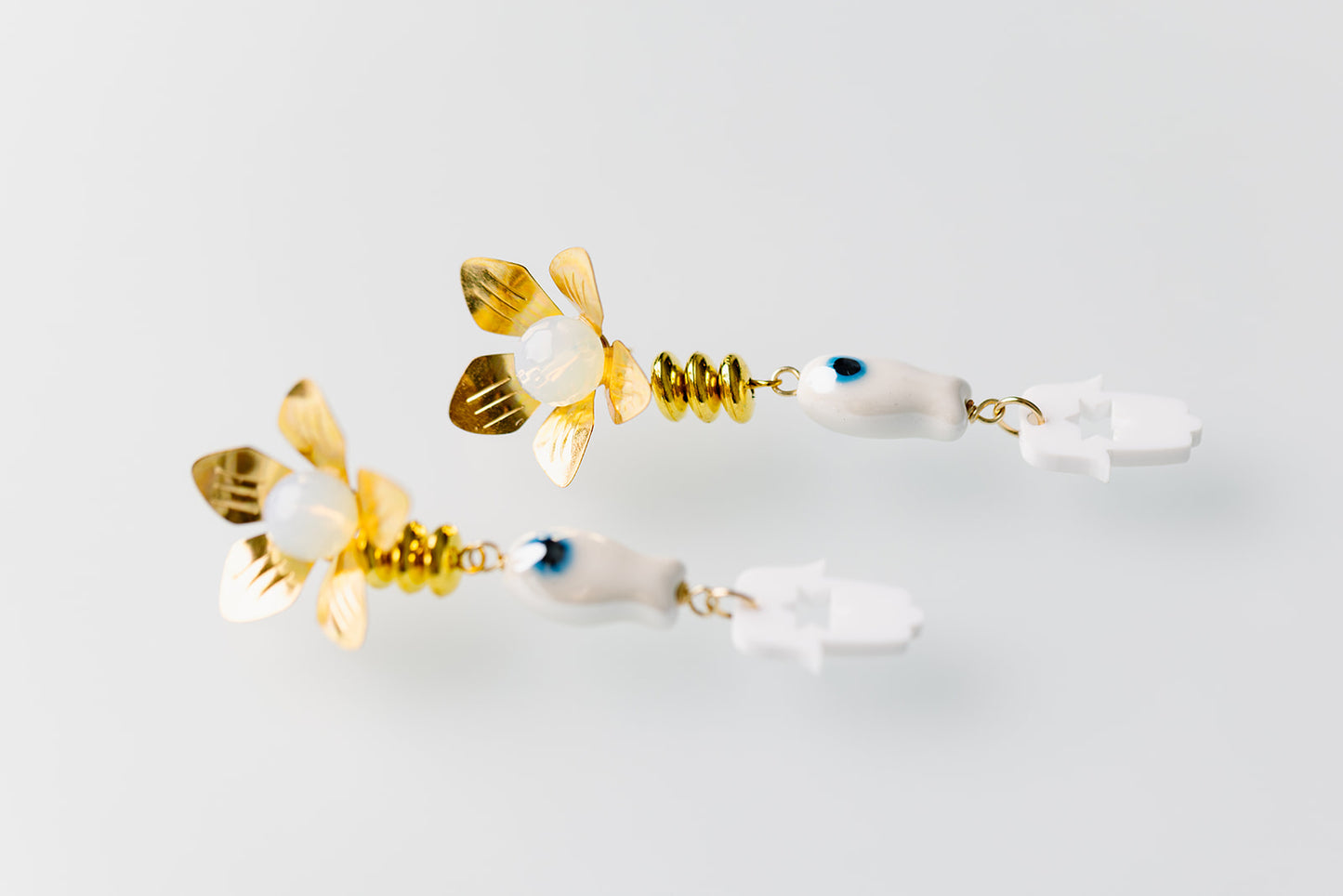 Odelia Fish & Hamsa Earrings