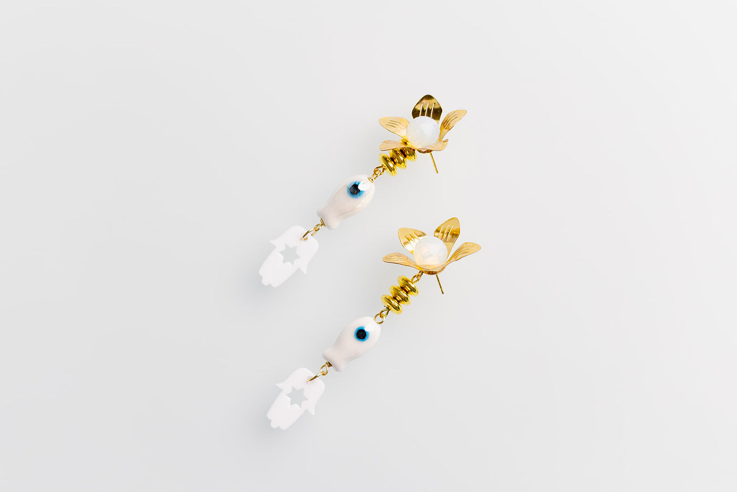 Odelia Fish & Hamsa Earrings