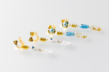 Odelia Fish & Hamsa Earrings